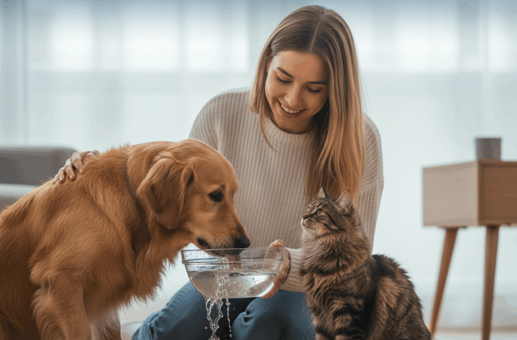 💧 La Vida en Cada Sorbo: Importancia de la Hidratación y Señales de Alarma en tus Mascotas💕