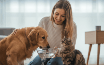 💧 La Vida en Cada Sorbo: Importancia de la Hidratación y Señales de Alarma en tus Mascotas💕